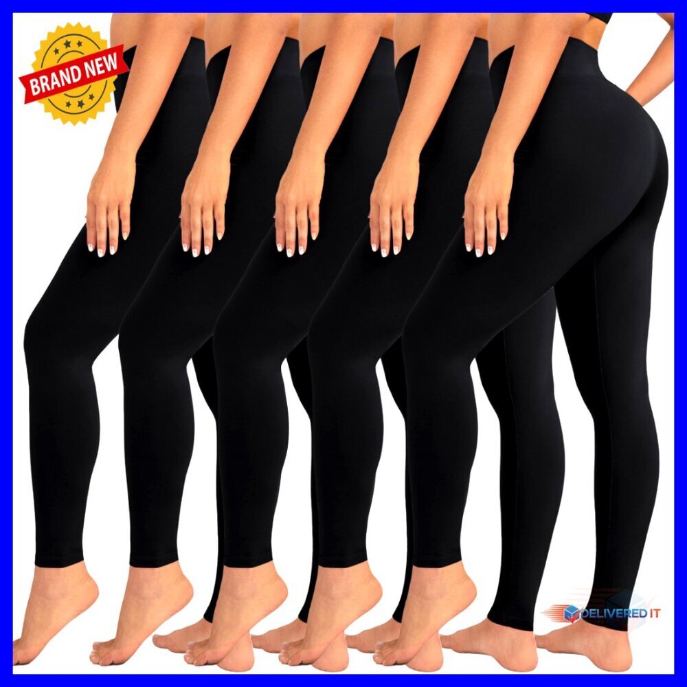 High Waisted Leggings Tummy Control Stretch Workout Yoga Pants Plus Size